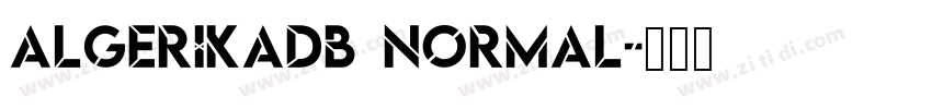 AlgerikaDB Normal字体转换